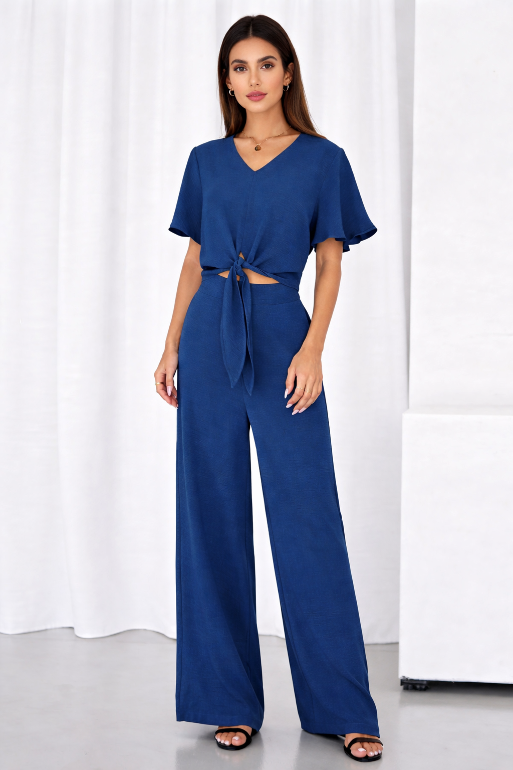 Conjunto de verano de 2 piezas para mujer SOFIALONDON: top de tirantes de manga corta y pantalón ancho, chándal, ropa de playa.
