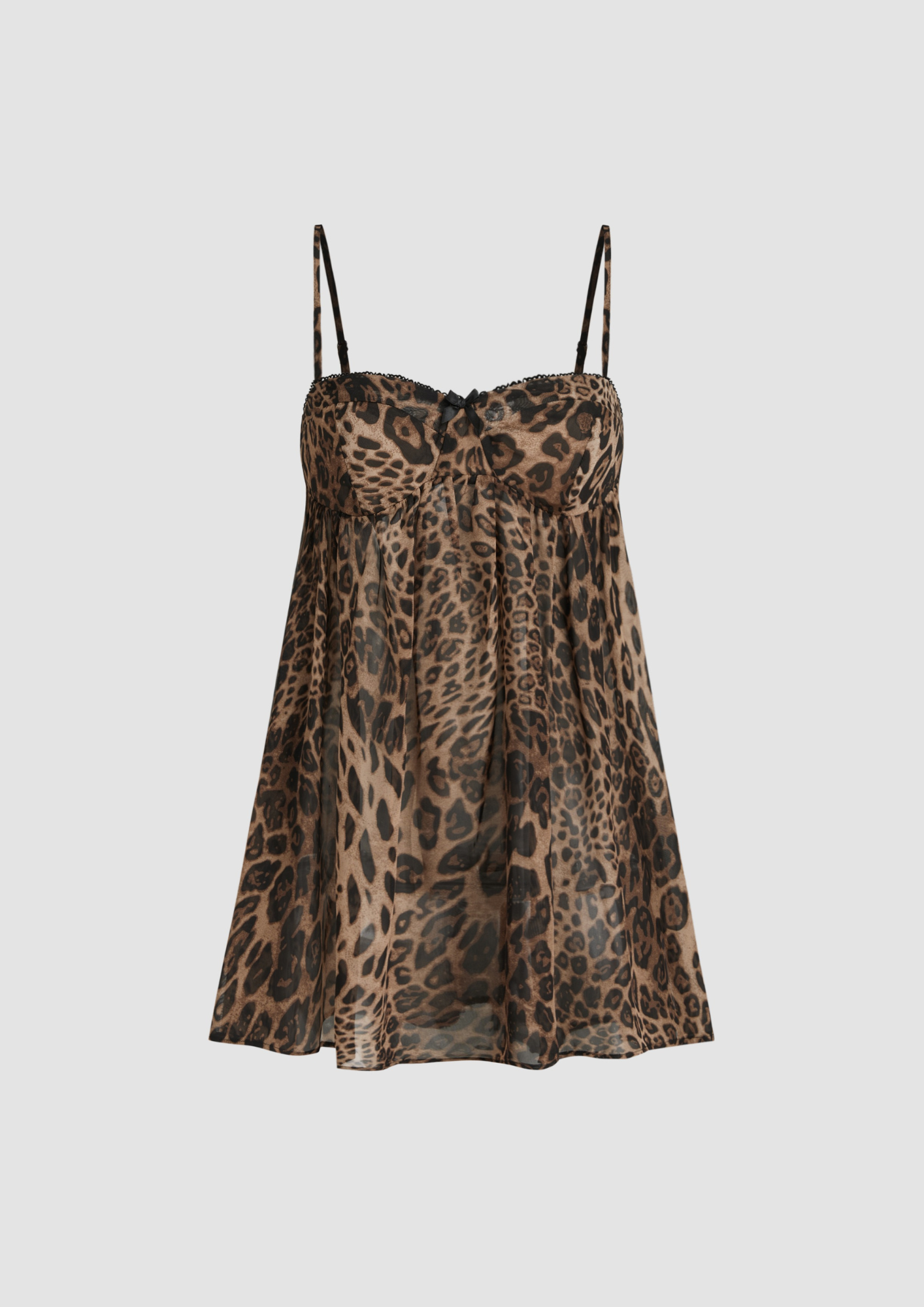 Vestido mini con estampado de leopardo