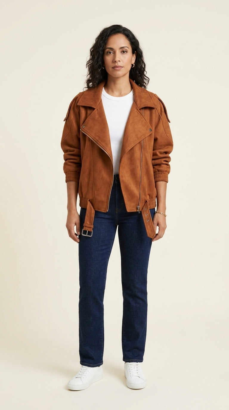 Chaqueta de Ante Fluida