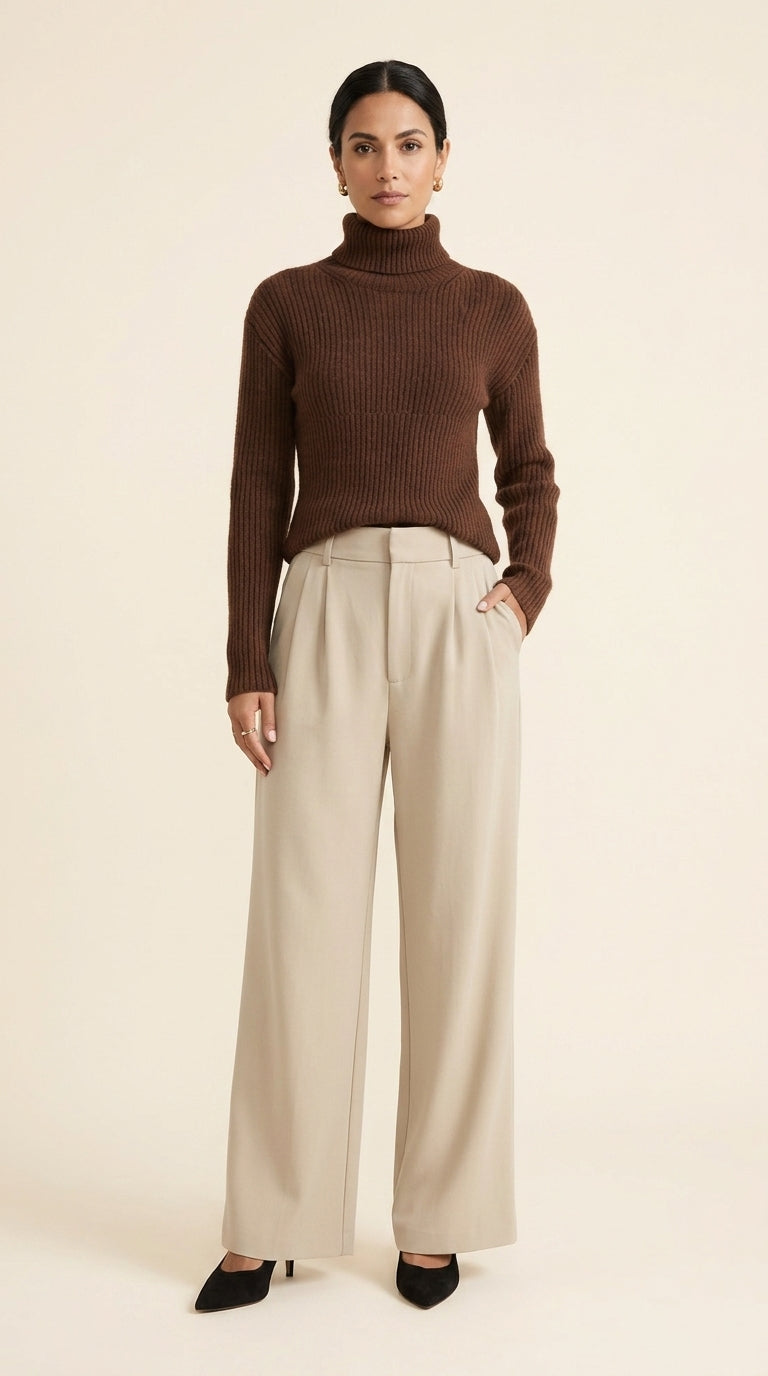 Pantalón Ancho de Pinzas