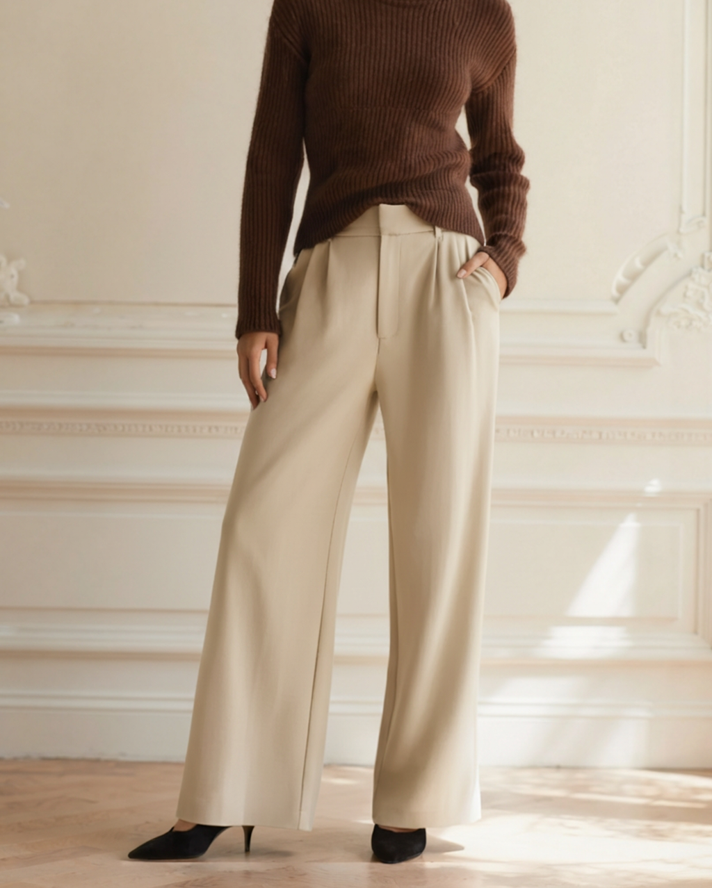 Pantalón Ancho de Pinzas