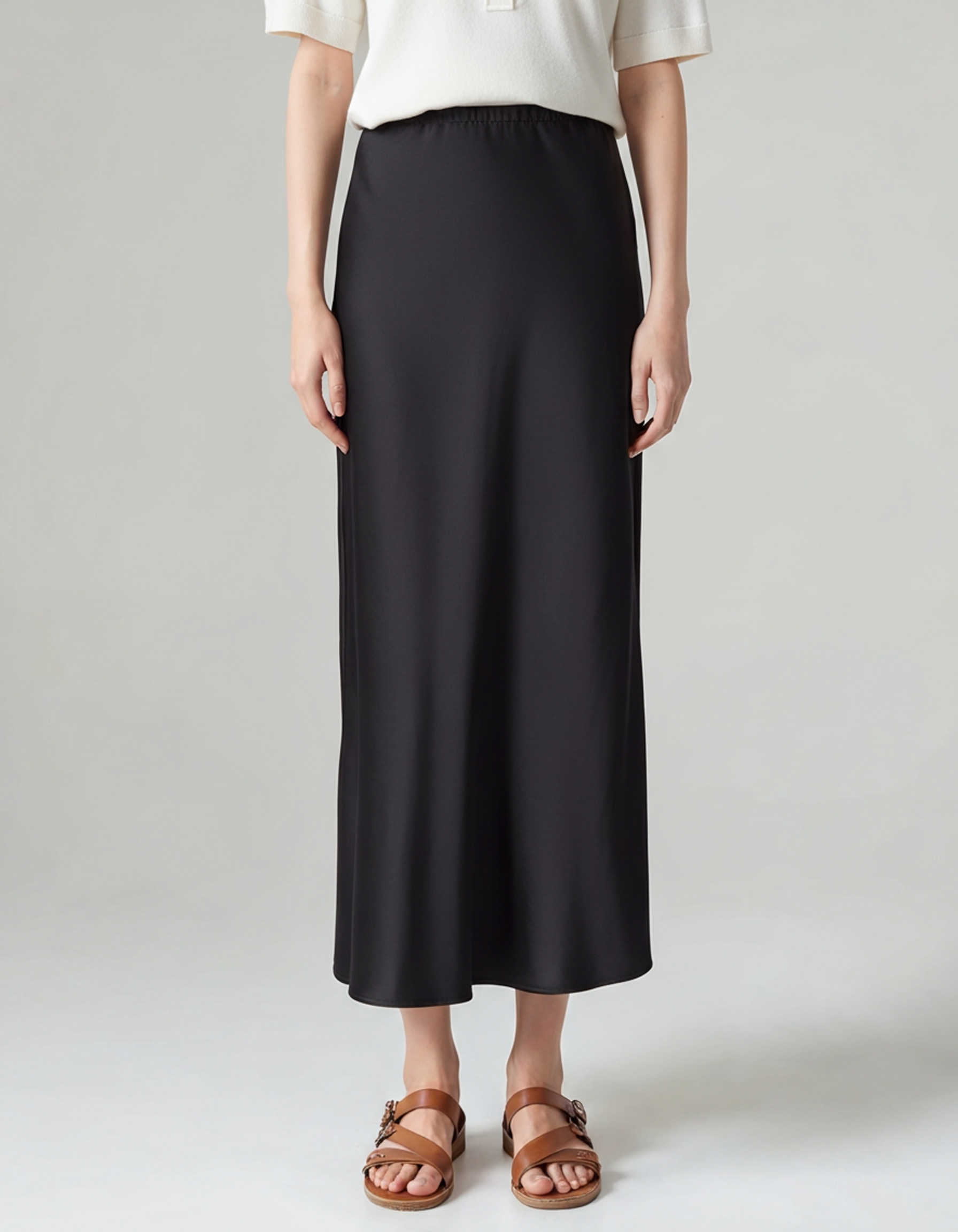 Falda Midi Satinada
