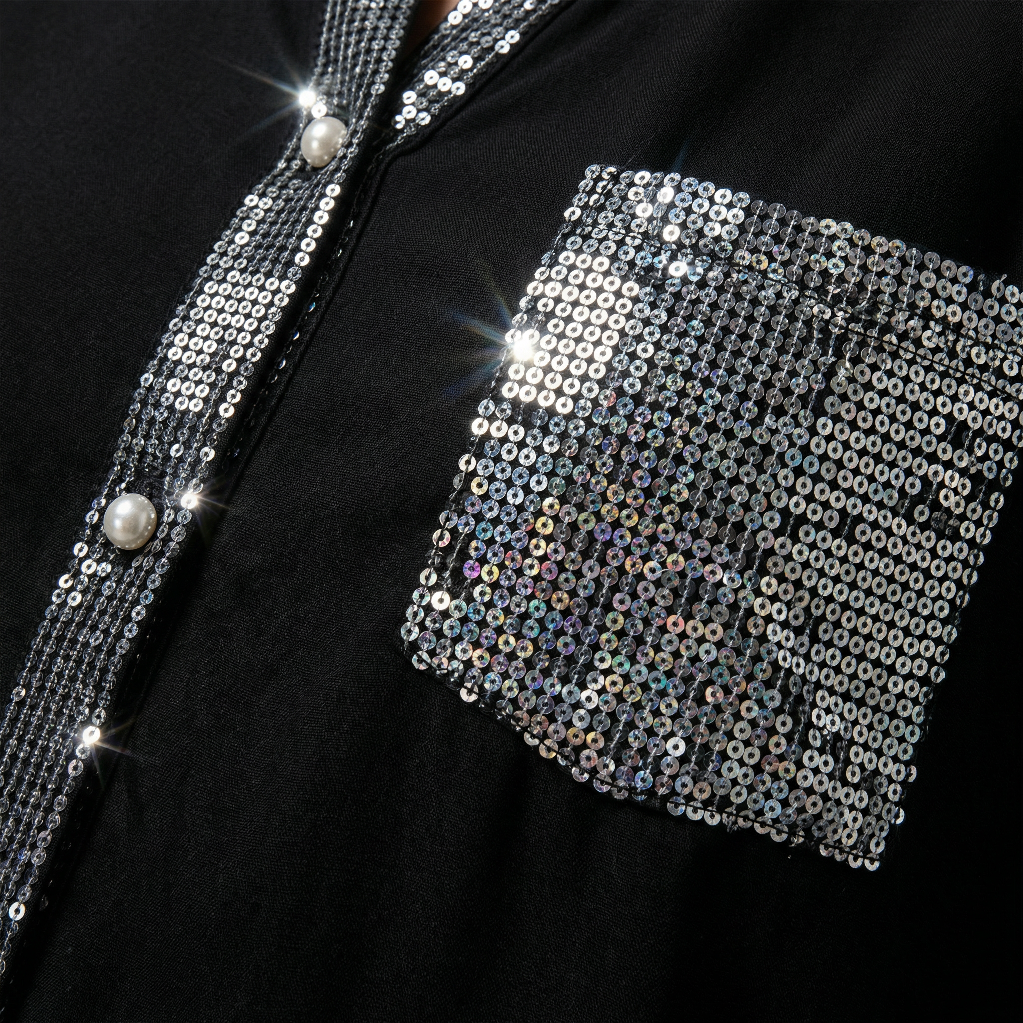 Camisa Glitter con Lentejuelas — Elegancia que Brilla
