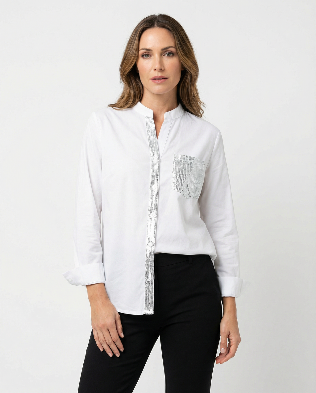 Camisa Glitter con Lentejuelas — Elegancia que Brilla