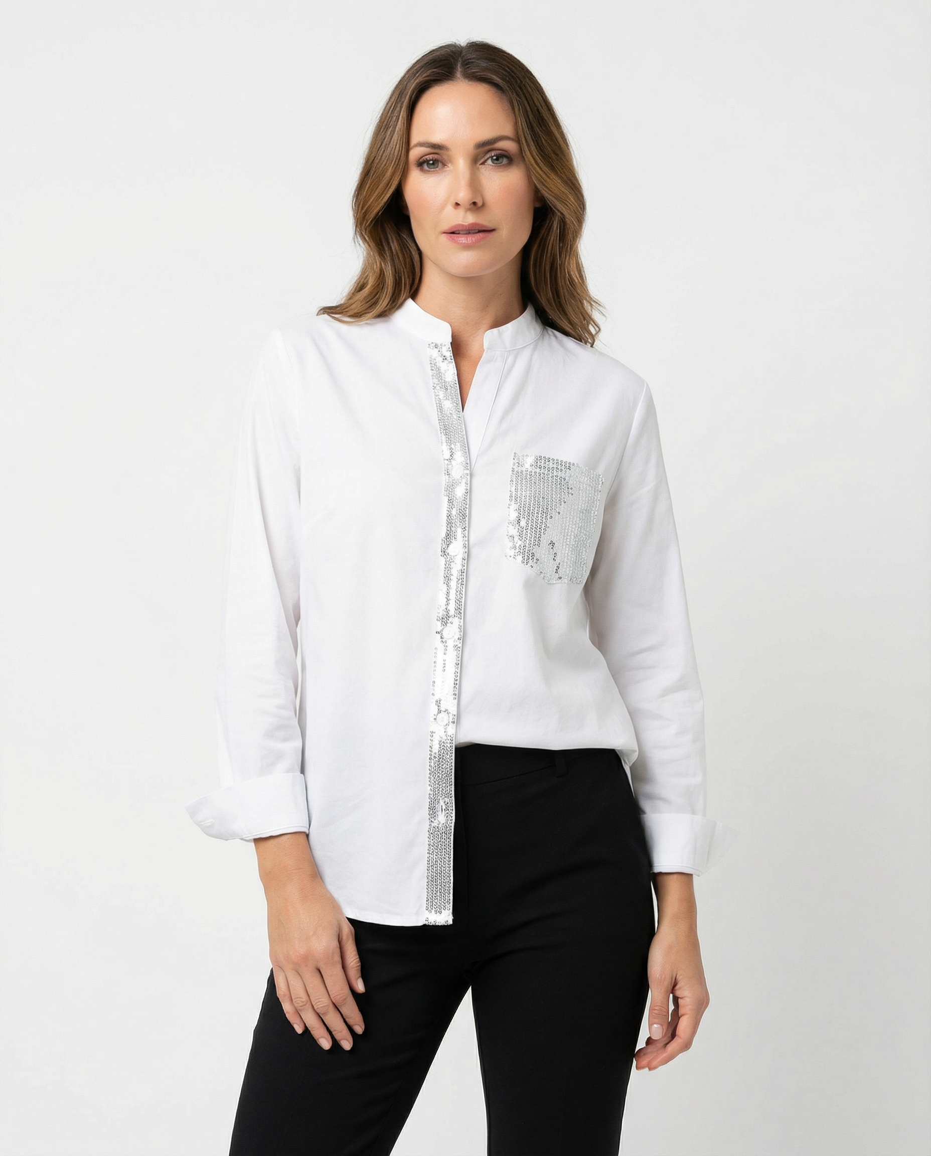 Camisa Glitter con Lentejuelas — Elegancia que Brilla
