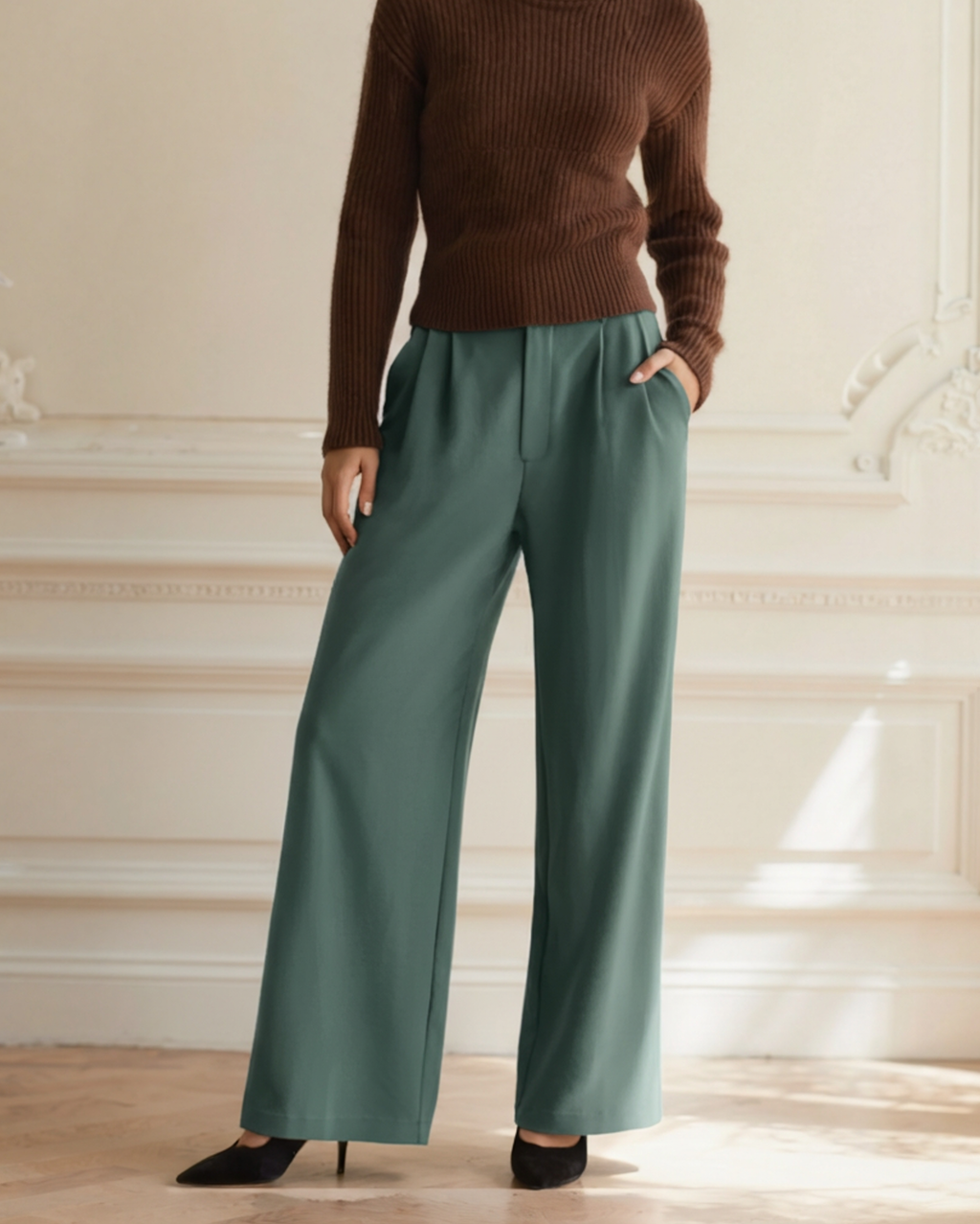 Pantalón Ancho de Pinzas